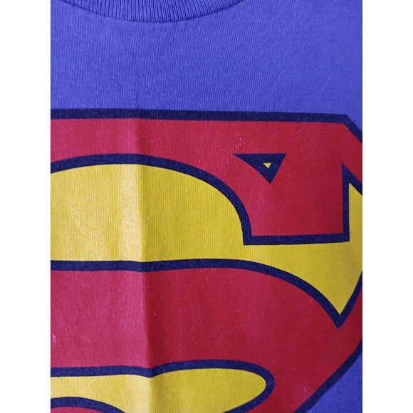 Superman Shirt Men's Medium Blue Short Sleeve Tee Logo DC Comics - Picture 15 of 16